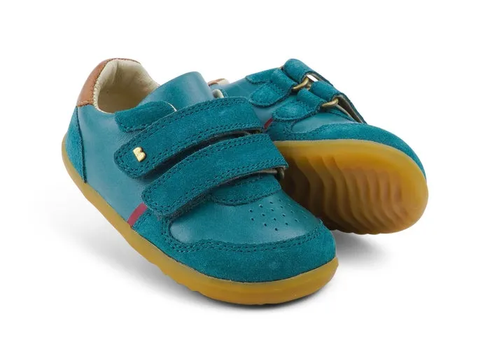 Bobux Step Up Riley Slate   Caramel Trainers