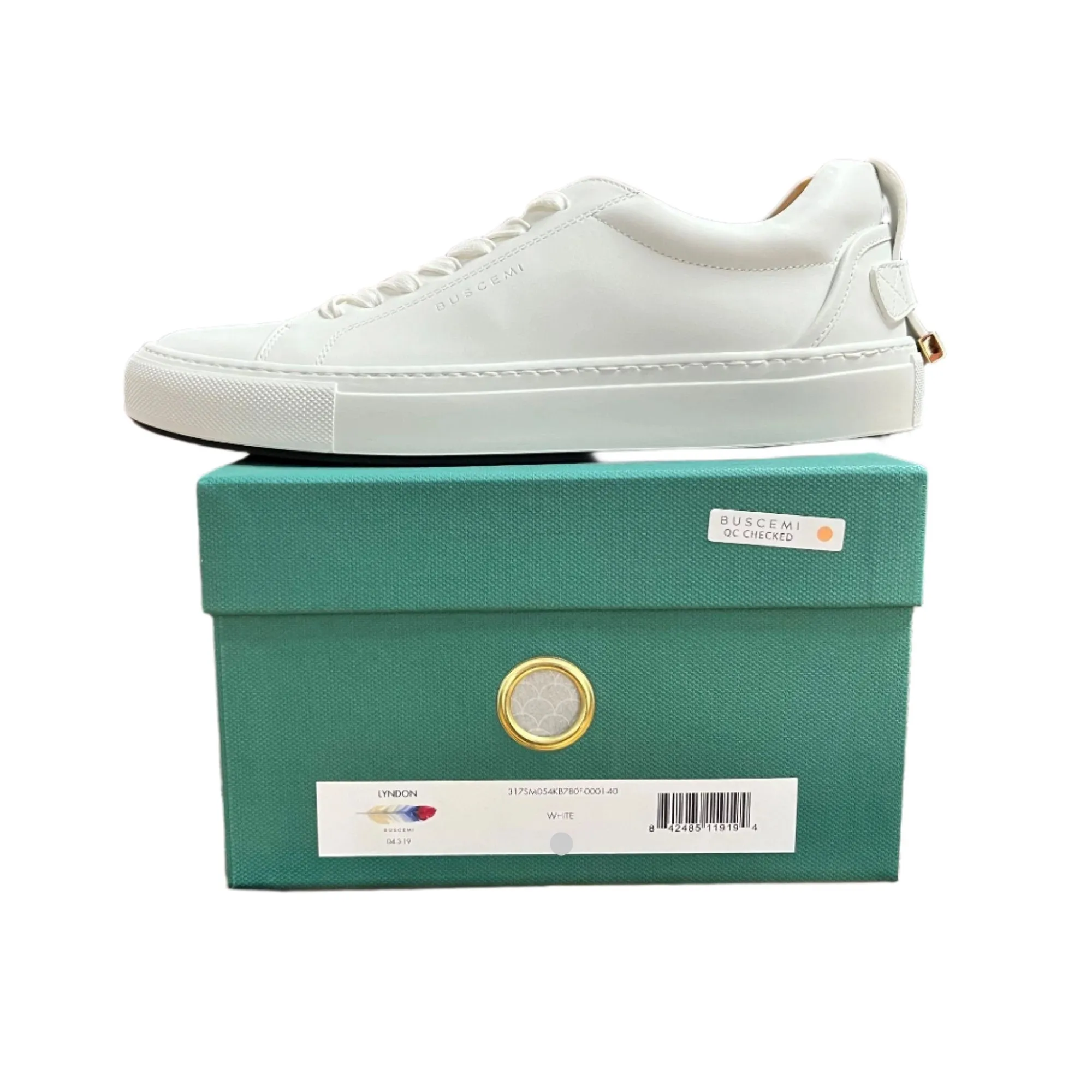 Buscemi Lyndon White Leather Sneakers