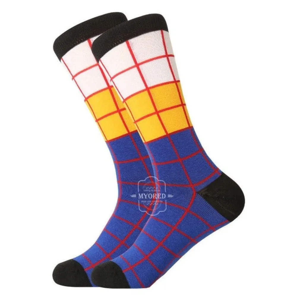 ContiNent 33 men dress color comfortable pair roller skateboard for causal reason funny wedding socks socks shark geometry