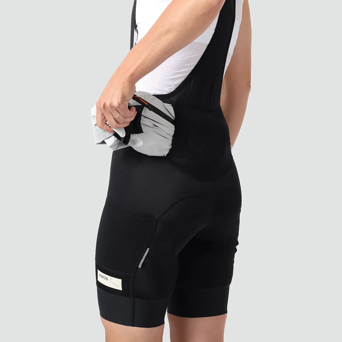 Women's ABR1 Pocket Bib Shorts - Black